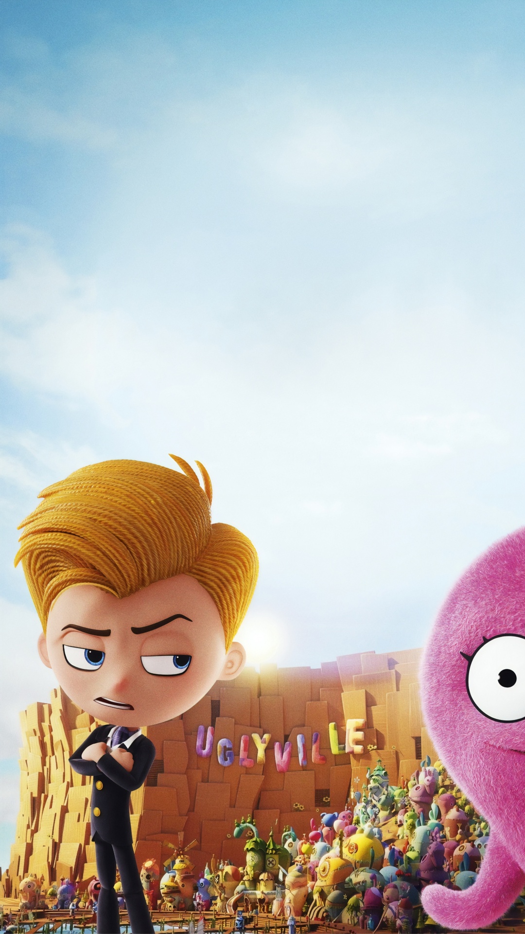 Purple and Pink Animal Cartoon Characters. Wallpaper in 1080x1920 Resolution