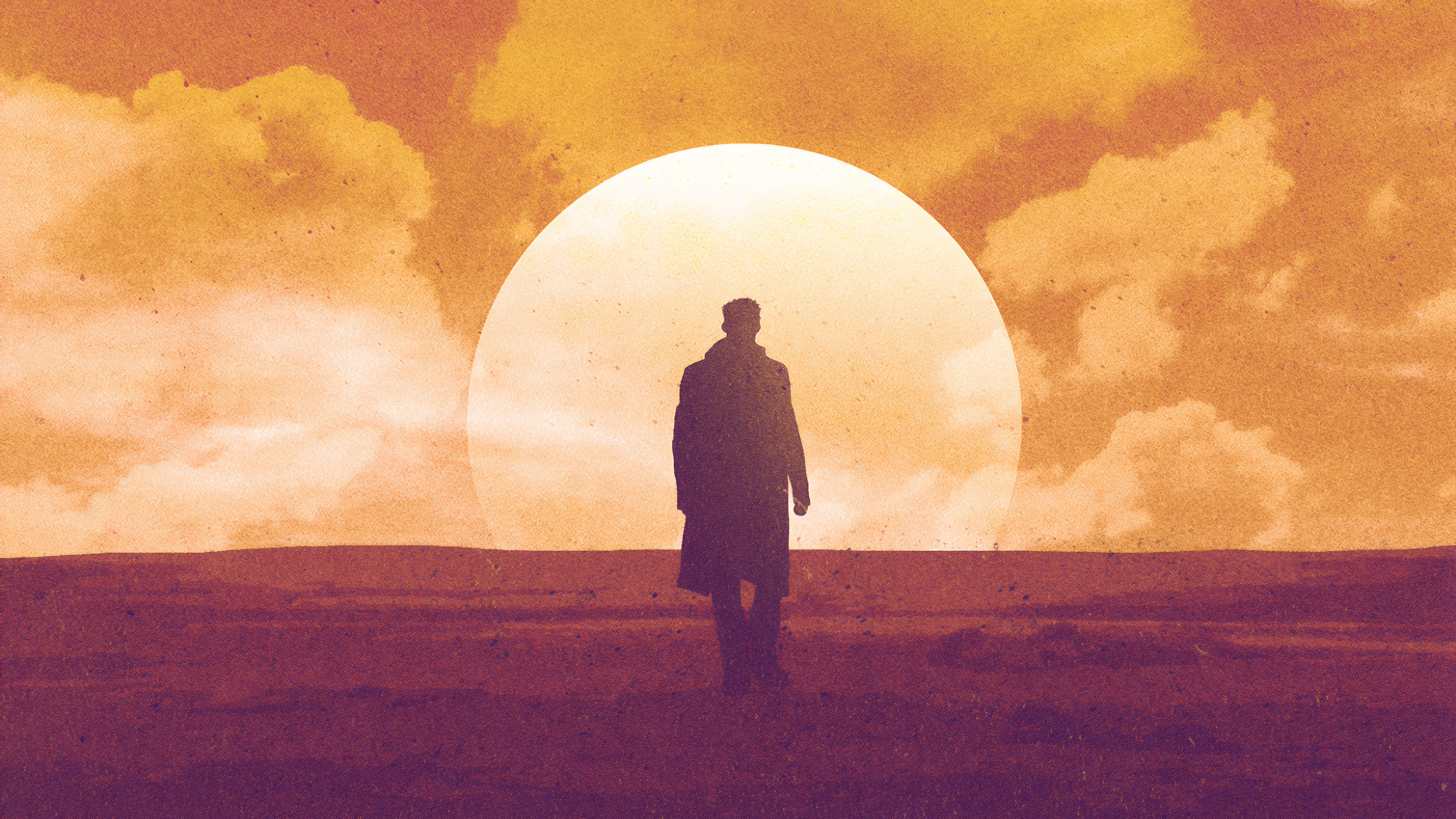 地平线, 天空, 膜海报, 银翼杀手2049, 艺术 壁纸 3840x2160 允许