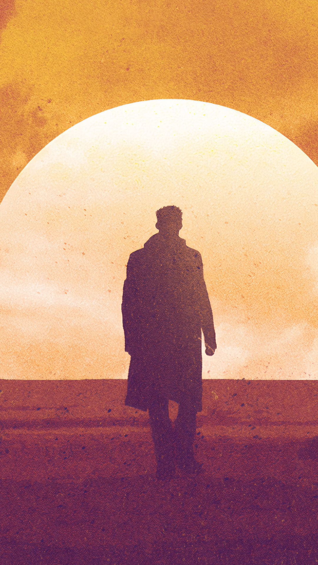 Silhouette de L'homme et de la Femme Debout Sur le Sable Brun Pendant le Coucher du Soleil. Wallpaper in 1080x1920 Resolution