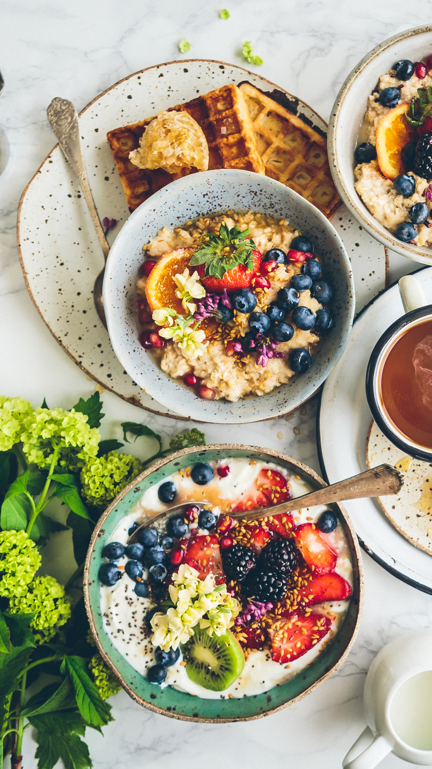 Vegetable Salad on White Ceramic Bowl. Wallpaper in 1440x2560 Resolution