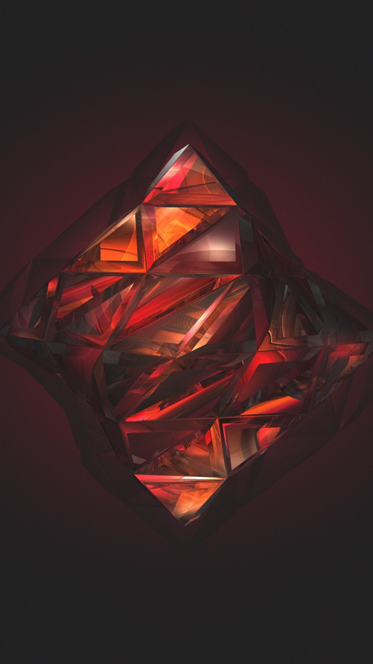 Red and Black Heart Shape. Wallpaper in 750x1334 Resolution