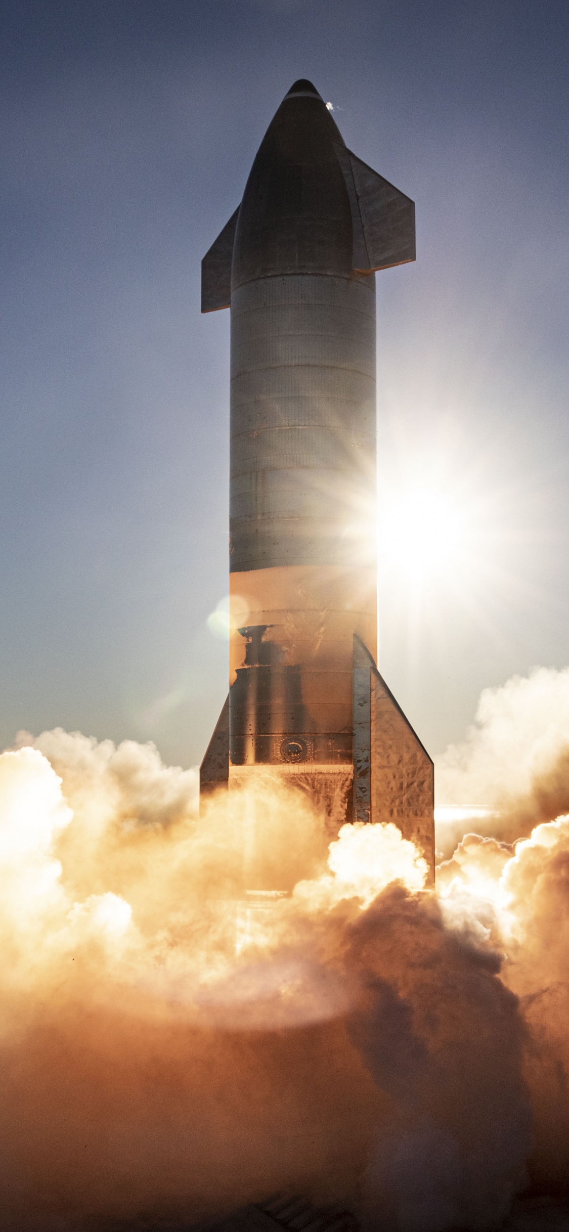 SpaceX, Start Des Raumschiffes Spacex, Startplatz Von Spacex South Texas, Wiederverwendbares Startsystem, Weltraumstart. Wallpaper in 1125x2436 Resolution