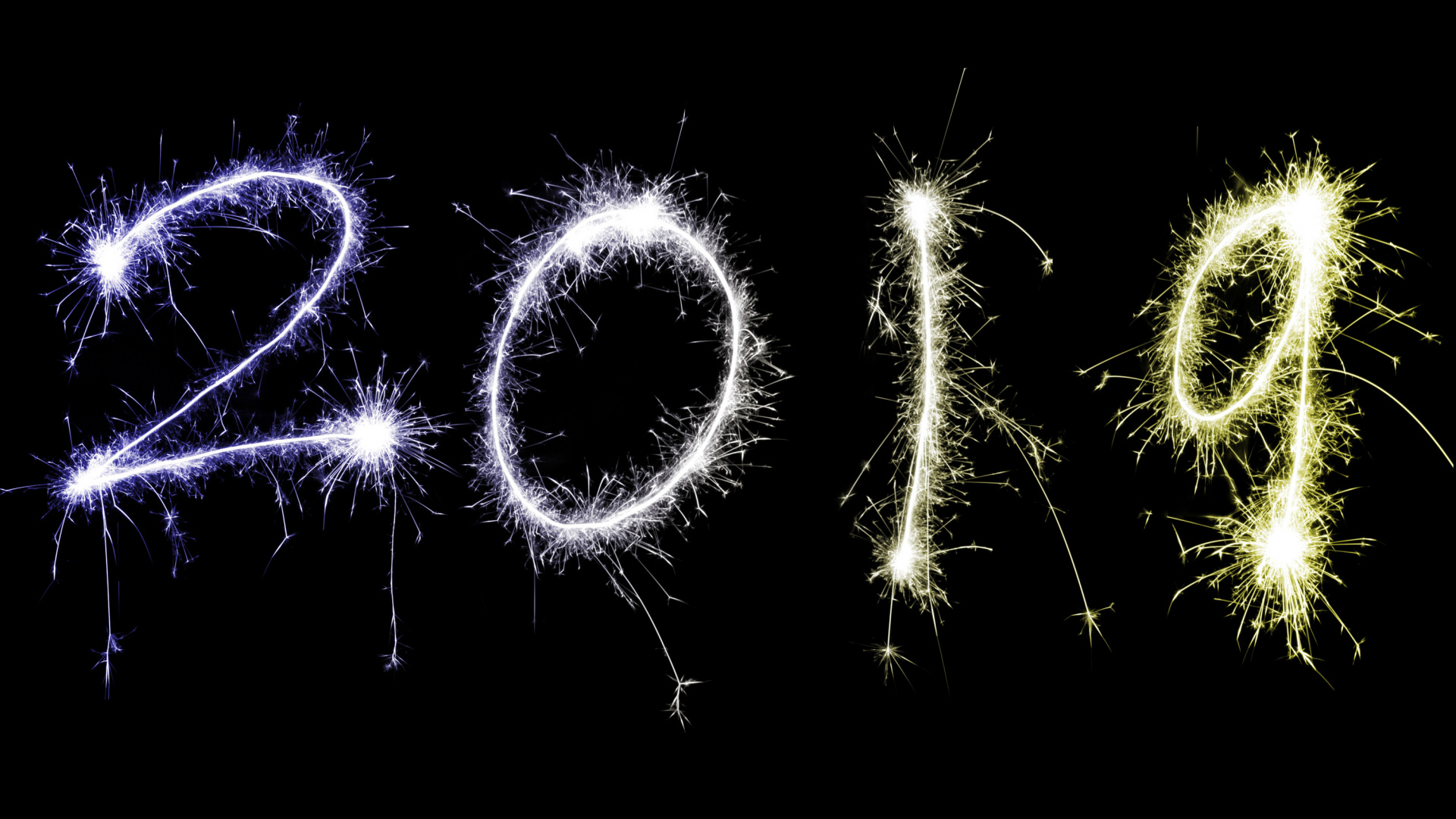 le Réveillon du Nouvel An, Nouvelle Année, Artifice, Cierge, Obscurité. Wallpaper in 1920x1080 Resolution