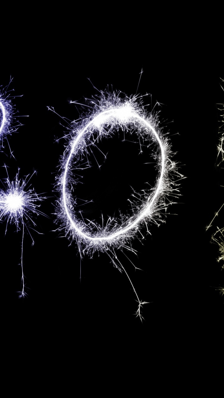 New Years Eve, New Year, Fireworks, Sparkler, Darkness. Wallpaper in 720x1280 Resolution