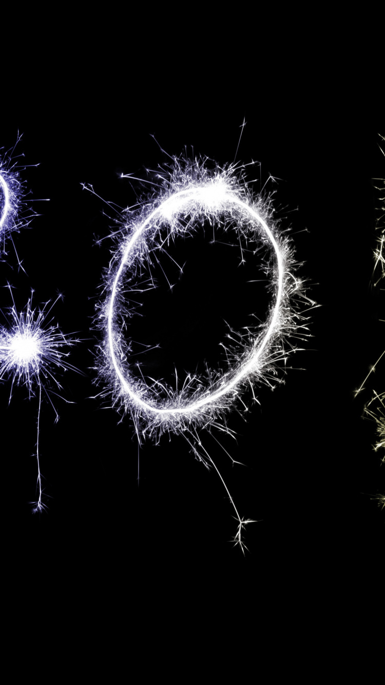 New Years Eve, New Year, Fireworks, Sparkler, Darkness. Wallpaper in 750x1334 Resolution