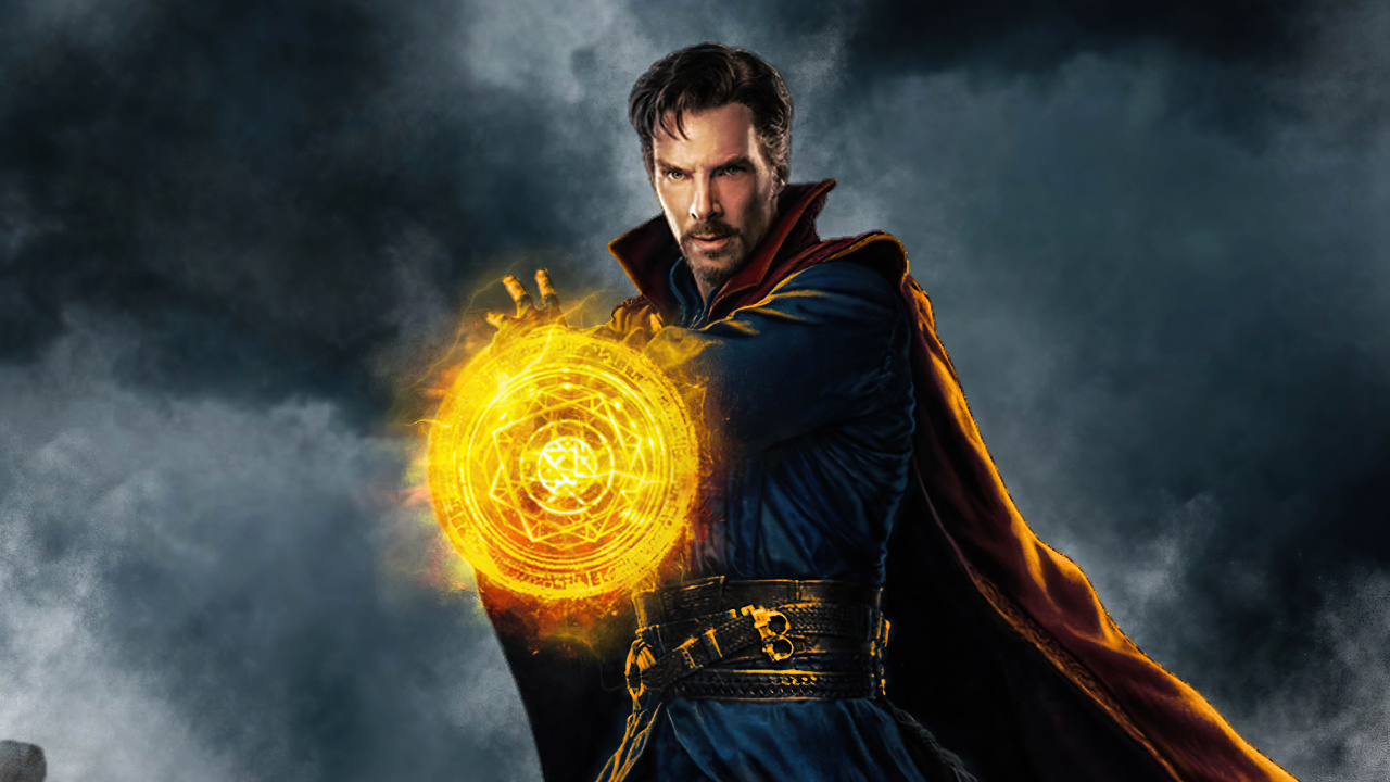 Benedict Cumberbatch, Doctor Strange, Blu-ray Disc, Hair, Light. Wallpaper in 1280x720 Resolution