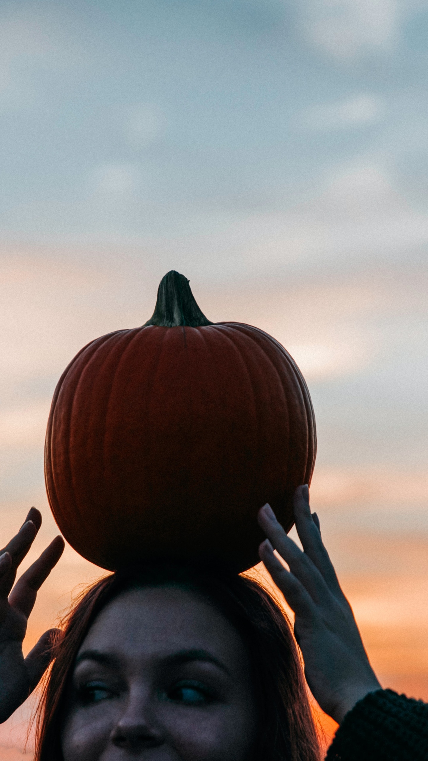 Halloween, Calabaza, Vegetal, Cabello, Sonrisa. Wallpaper in 1440x2560 Resolution