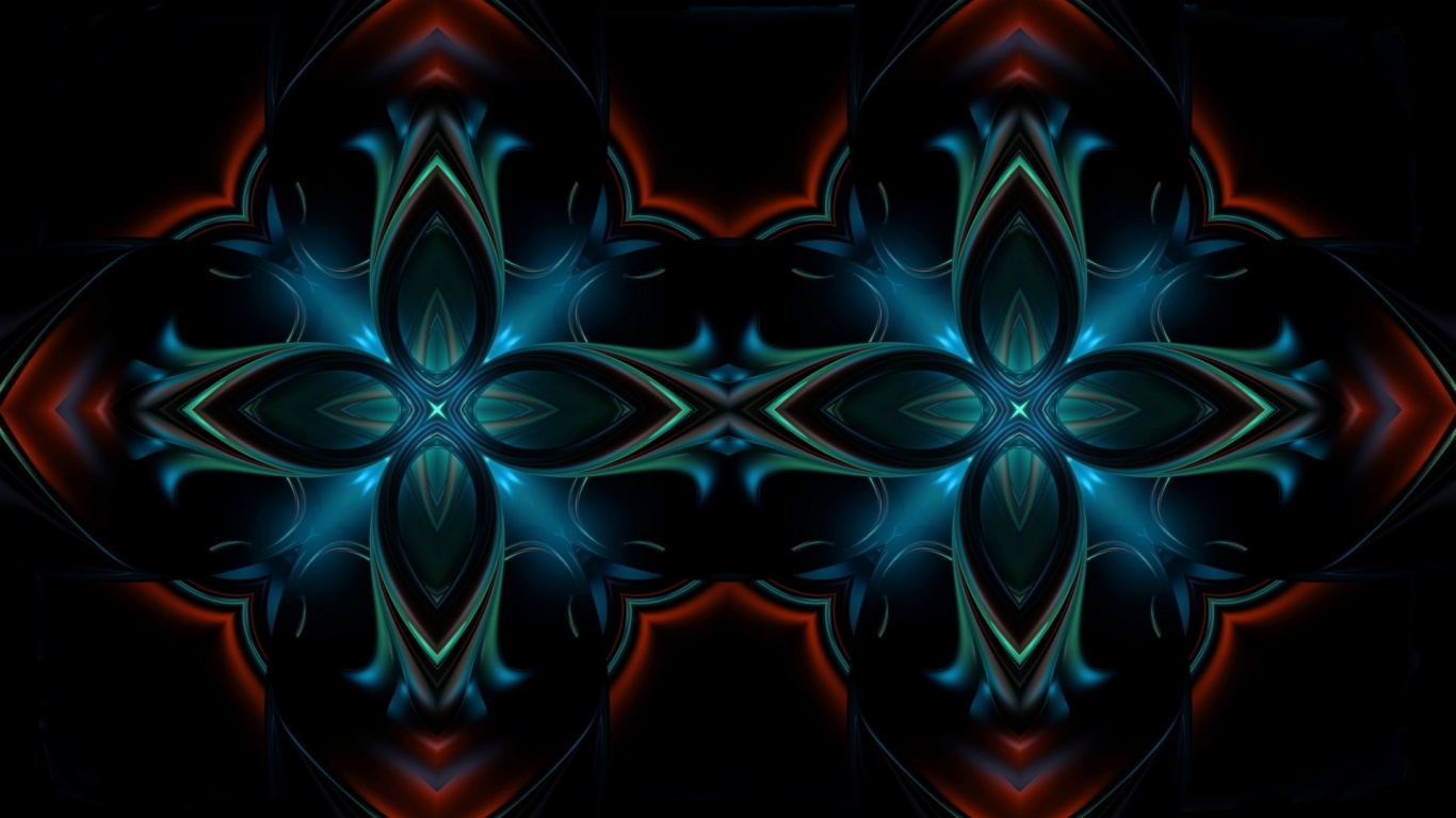 Grüne Und Schwarze Abstrakte Kunst. Wallpaper in 1366x768 Resolution