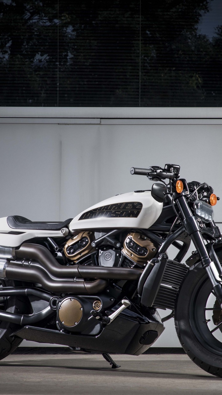 Schwarz-silbernes Sportfahrrad Auf Grauem Betonpflaster Geparkt. Wallpaper in 720x1280 Resolution