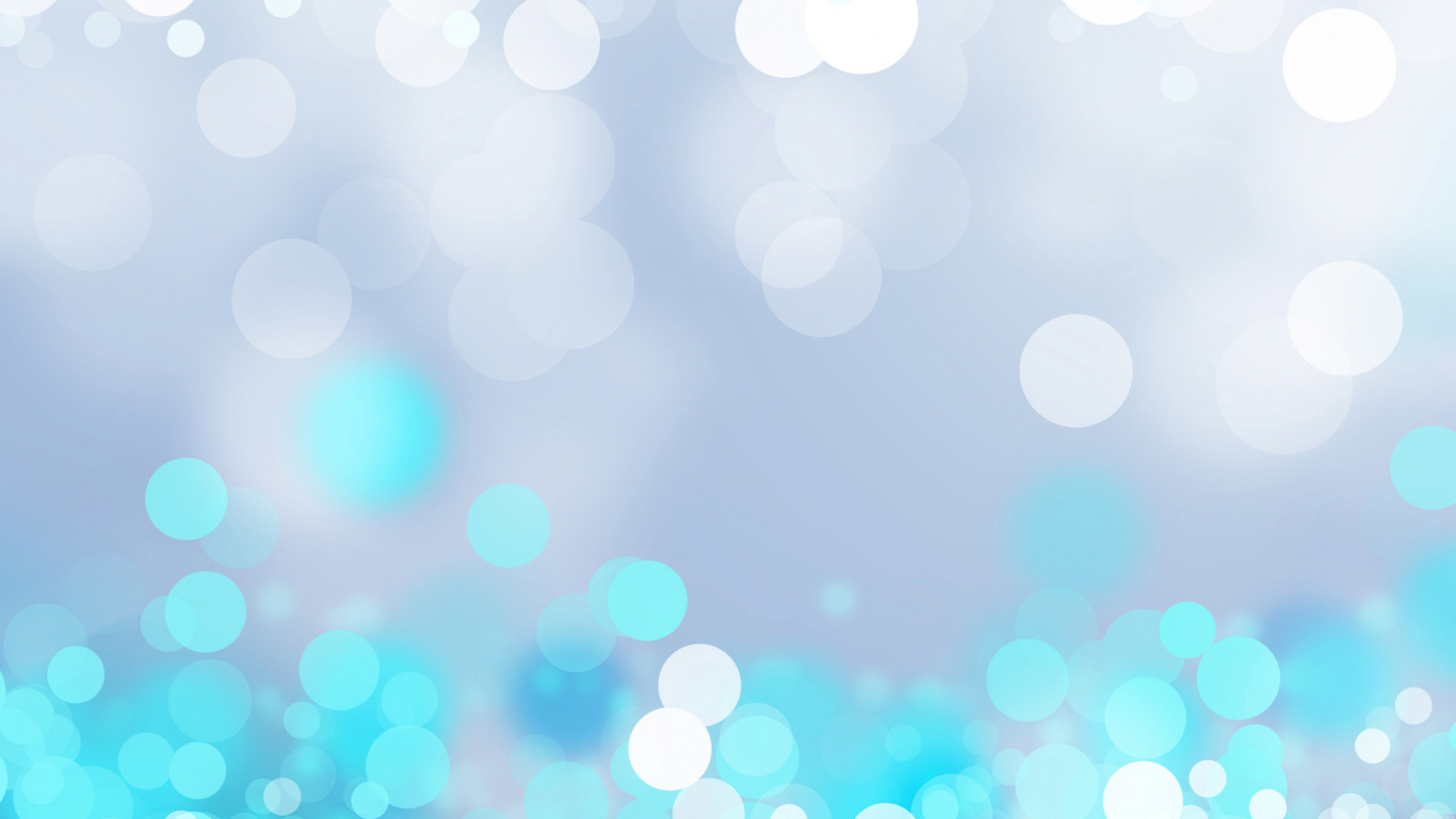 Blue and White Bokeh Lights. Wallpaper in 1366x768 Resolution