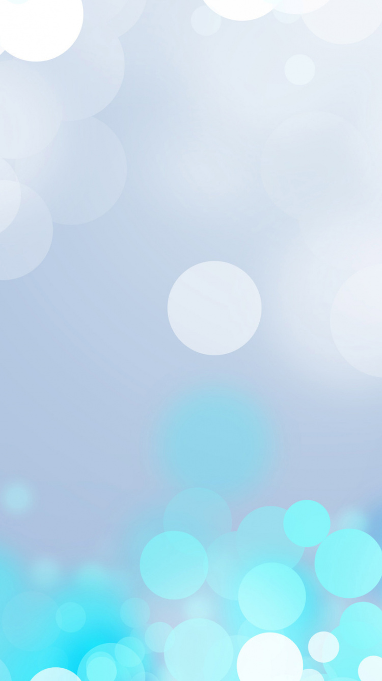 Luces Bokeh Azules y Blancas. Wallpaper in 750x1334 Resolution