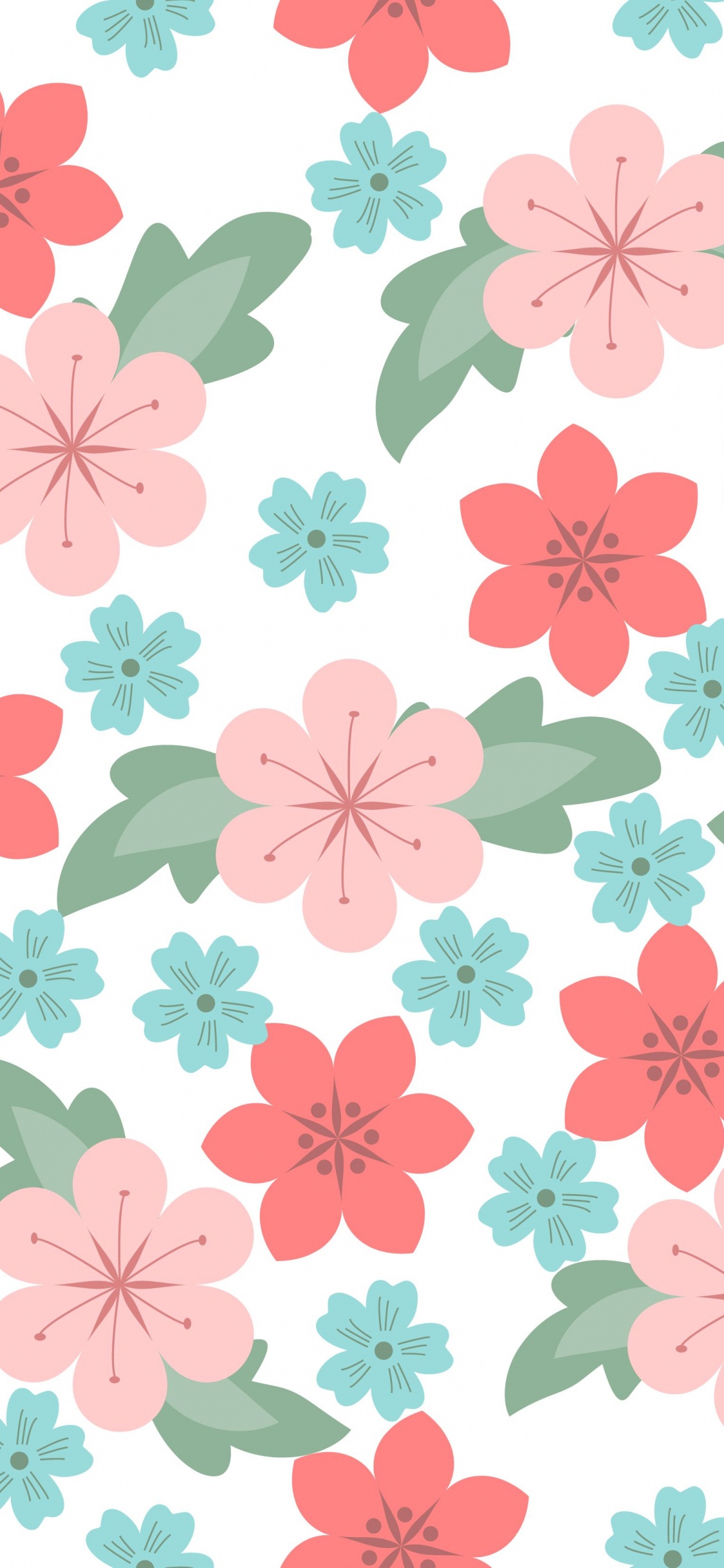 Pink and White Floral Textile. Wallpaper in 1125x2436 Resolution
