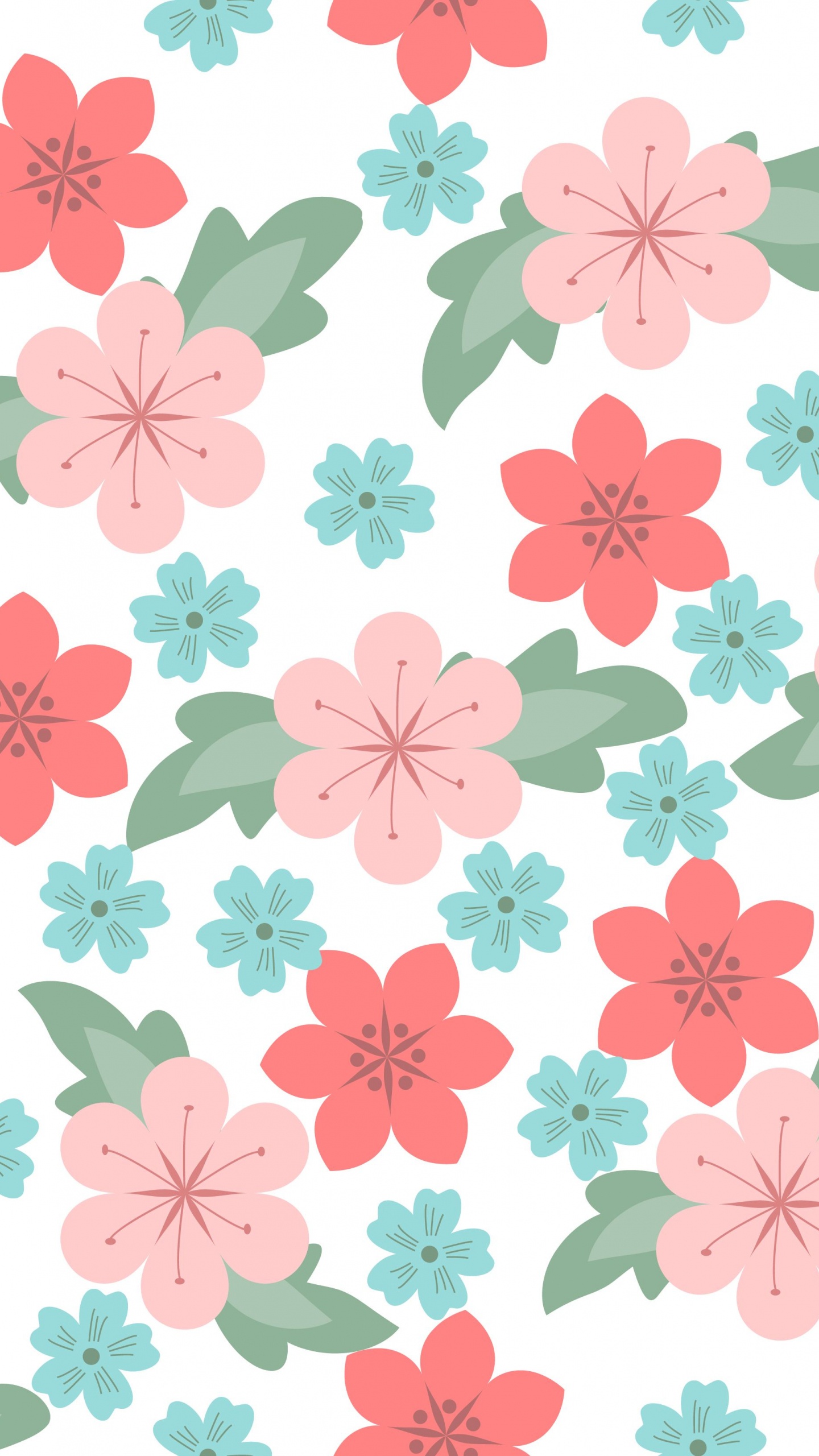 Pink and White Floral Textile. Wallpaper in 1440x2560 Resolution