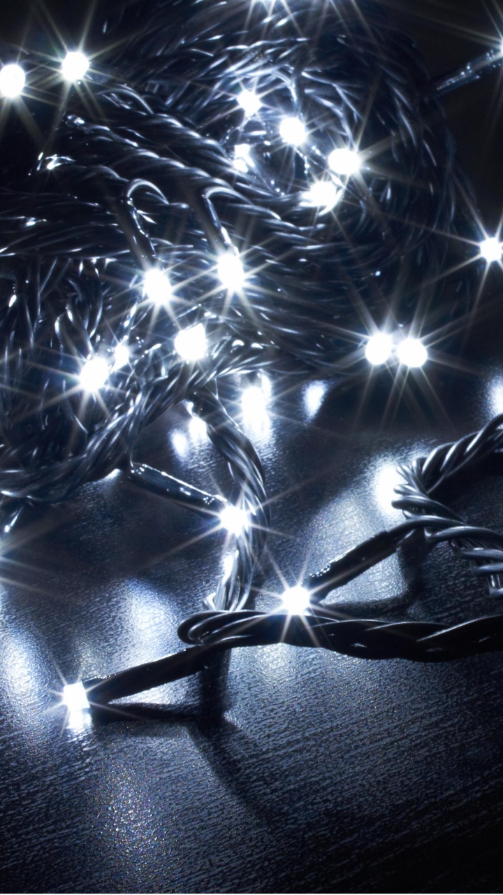 Girlande, Schwarz, Licht, Nacht, Schwarz Und Weiß. Wallpaper in 720x1280 Resolution