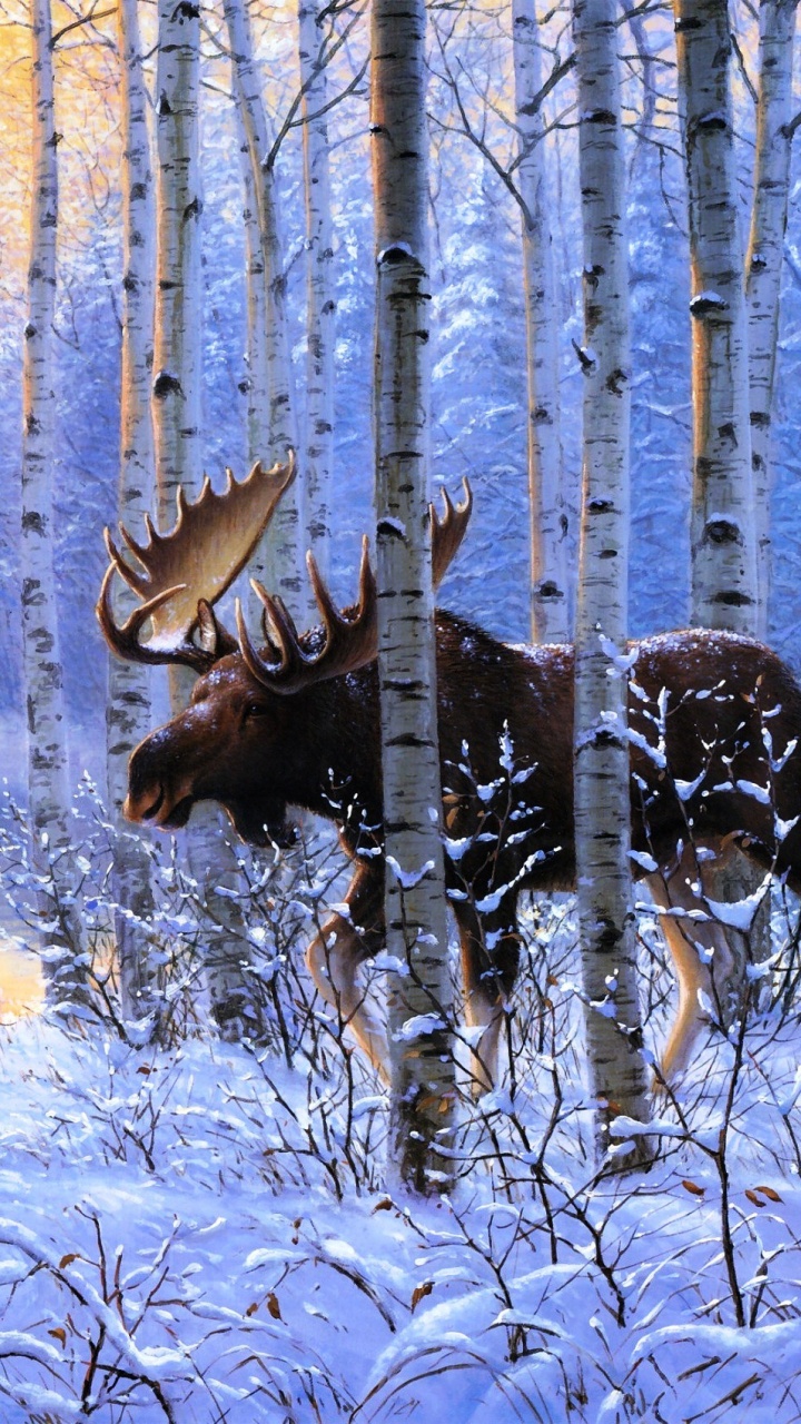 Brown Horse on Snow Covered Ground During Daytime. Wallpaper in 720x1280 Resolution