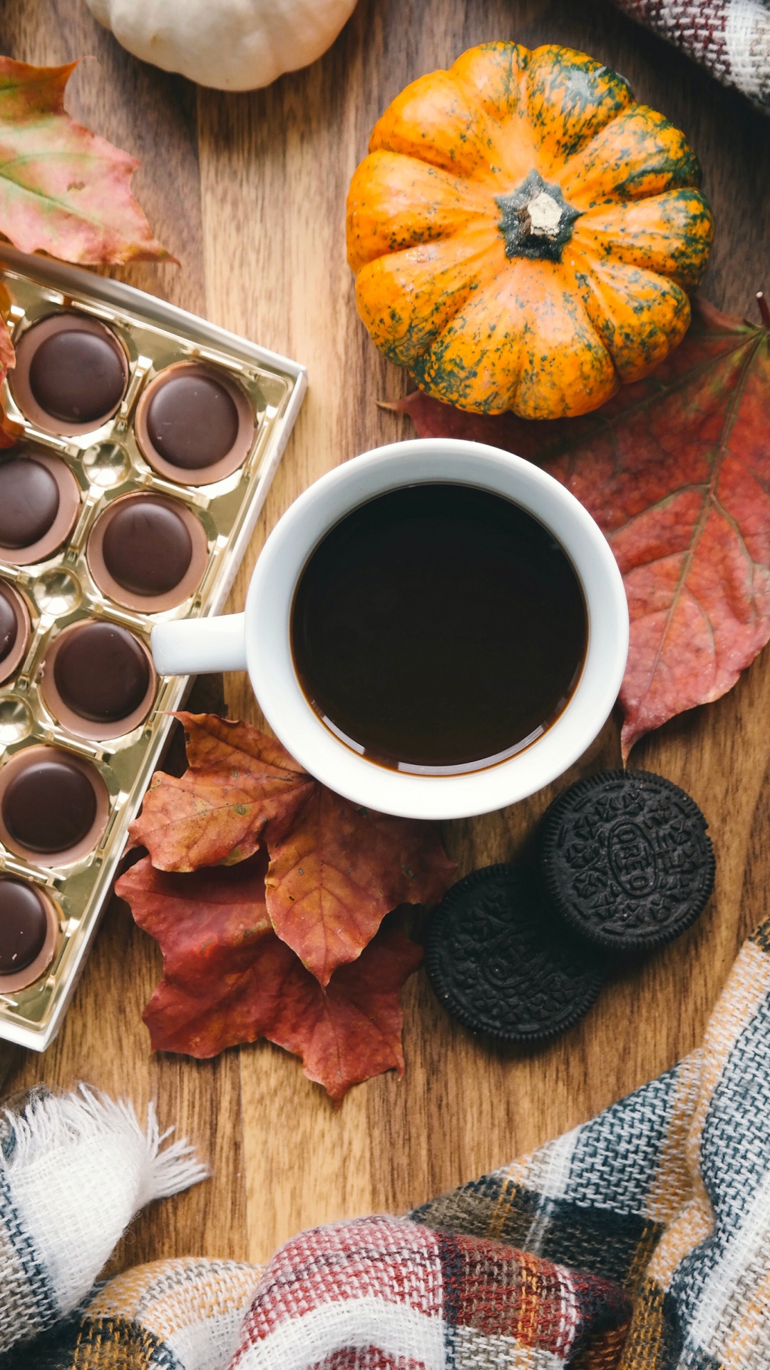 Collage, Herbst, Kaffee, Brillen, Cup. Wallpaper in 1080x1920 Resolution