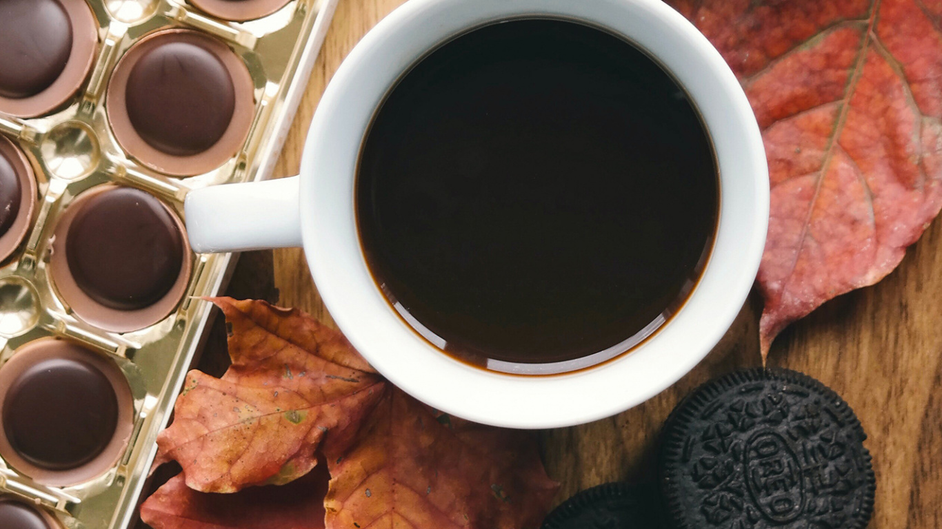 Collage, Herbst, Kaffee, Brillen, Cup. Wallpaper in 1366x768 Resolution