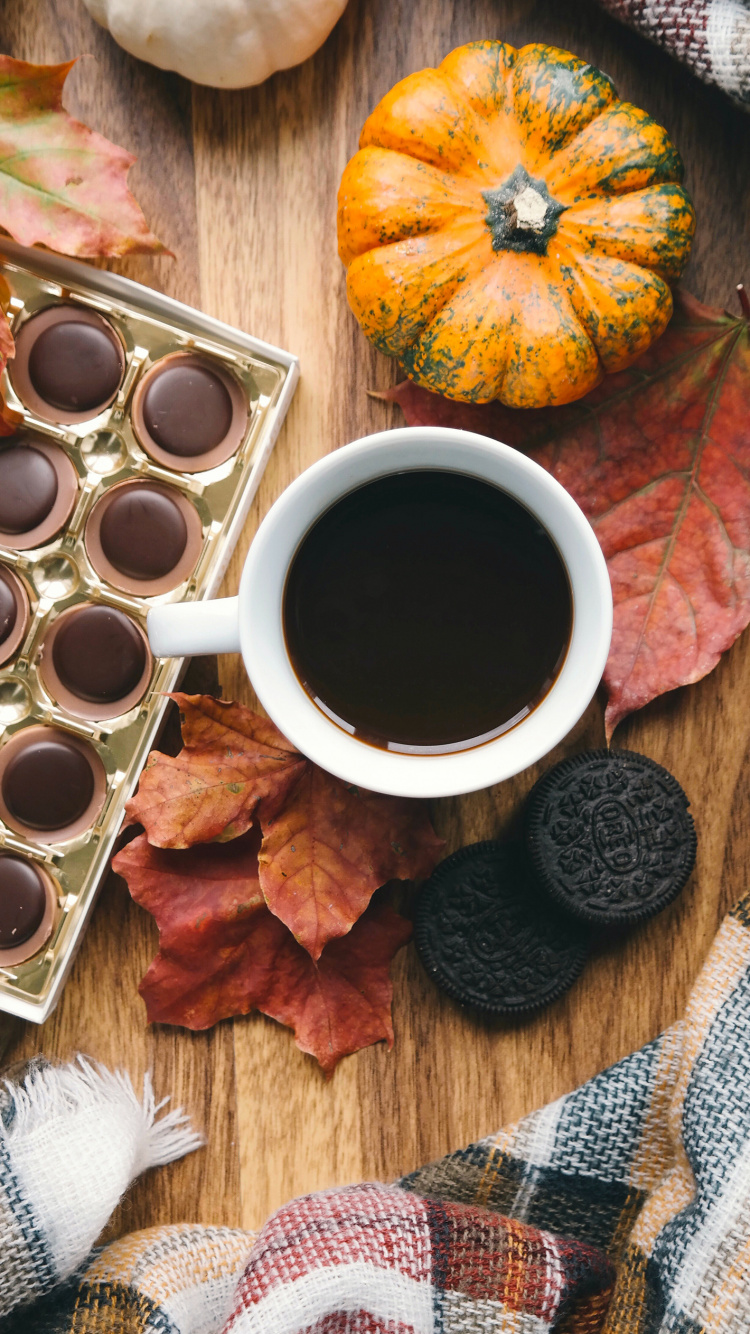 Collage, Herbst, Kaffee, Brillen, Cup. Wallpaper in 750x1334 Resolution