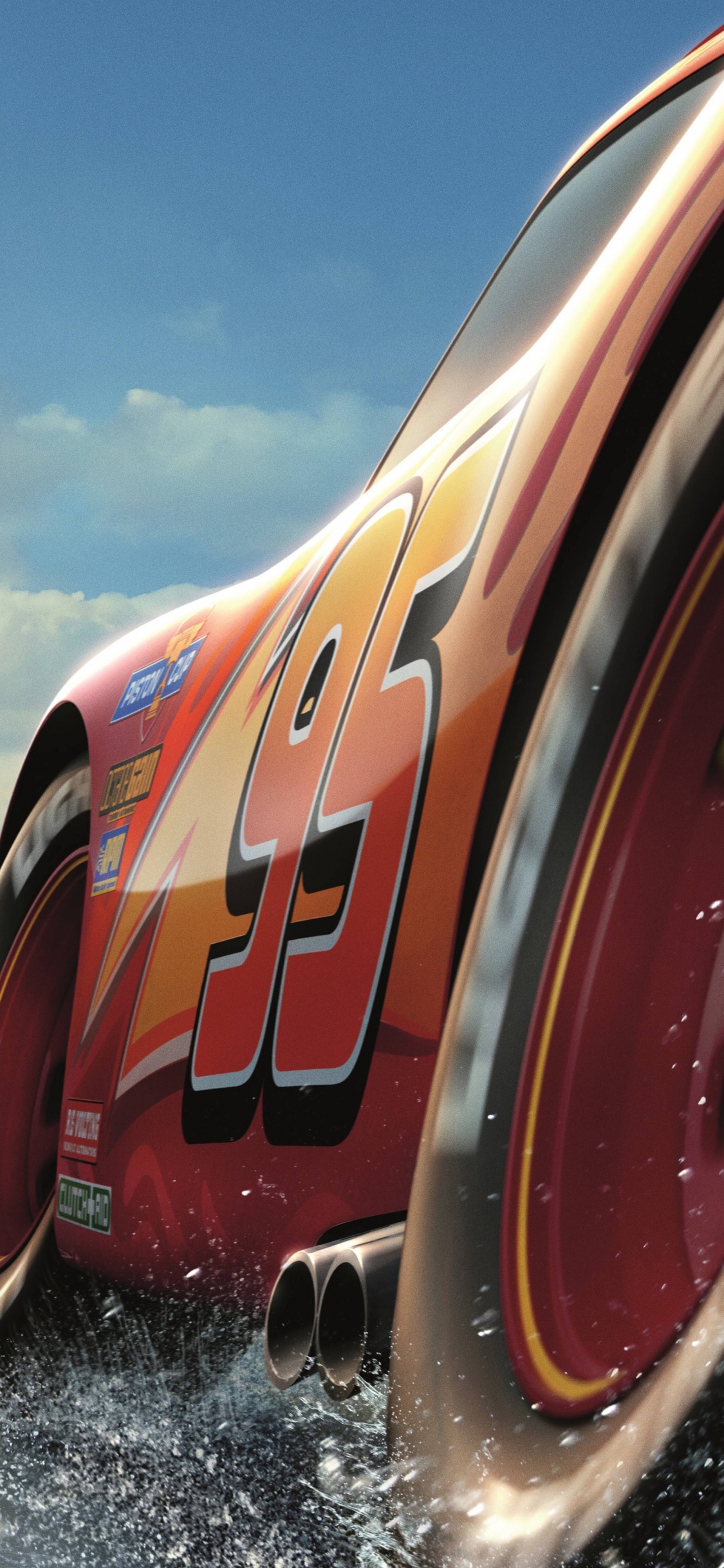 Red Car on Beach During Daytime. Wallpaper in 1125x2436 Resolution