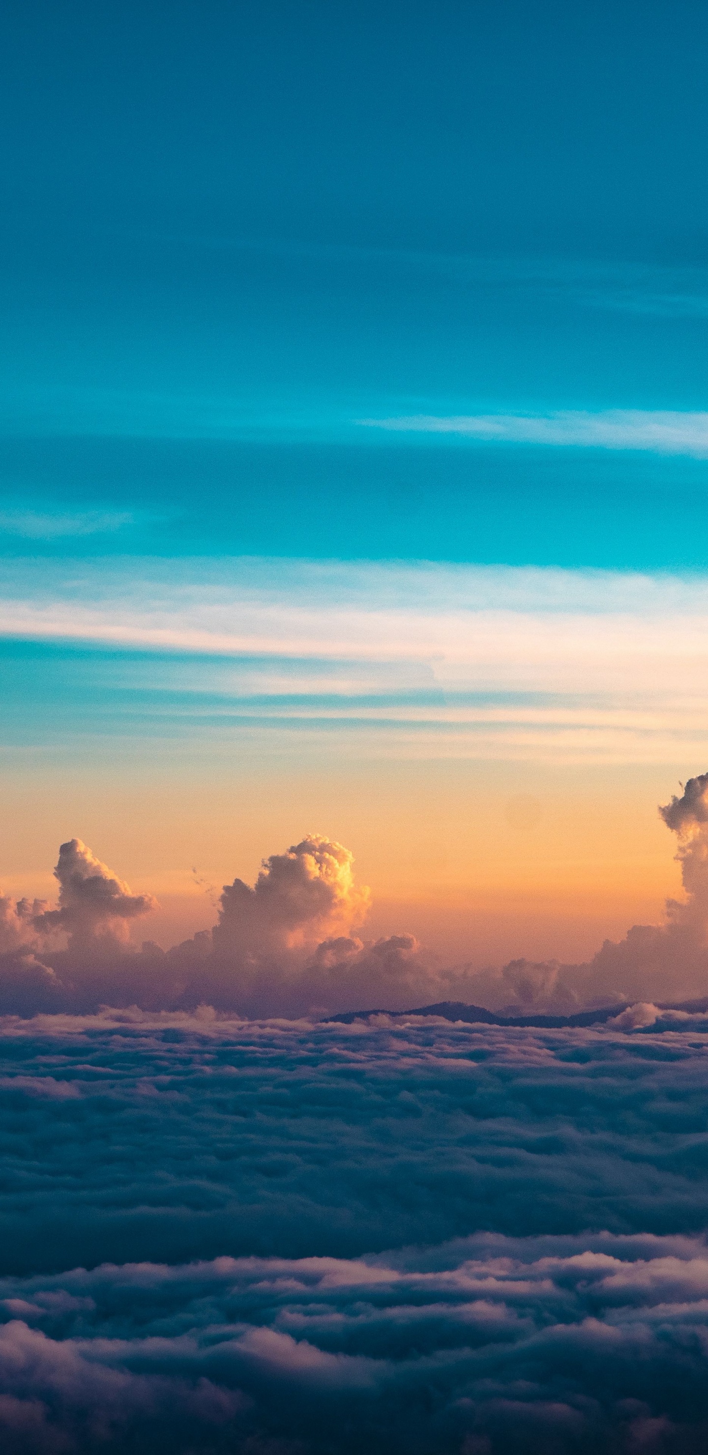 Horizon, Graphisme, Atmosphère, Paysage Naturel, Afterglow. Wallpaper in 1440x2960 Resolution