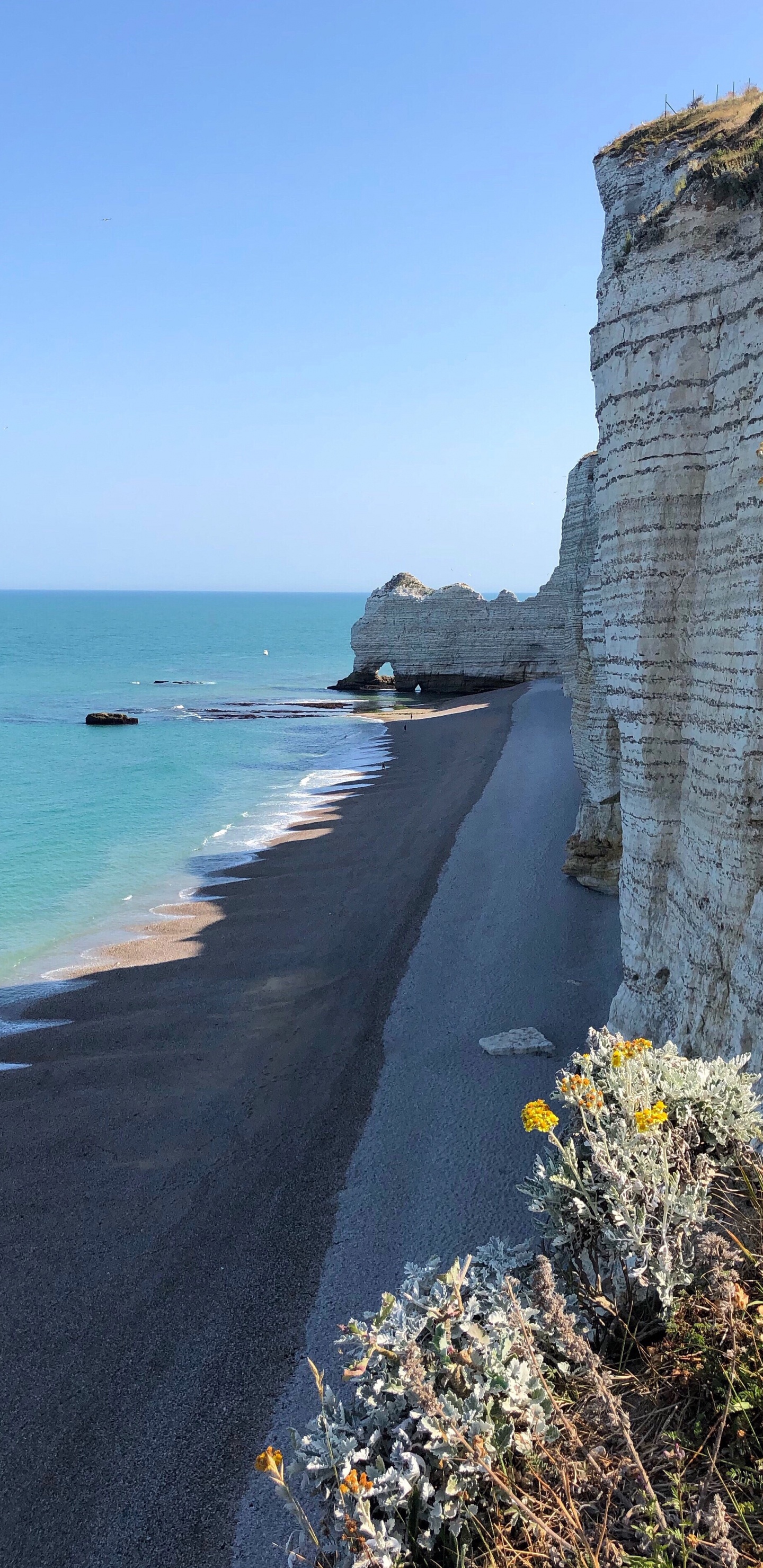 Frankreich, Küste, Gewässer, Ufer, Rock. Wallpaper in 1440x2960 Resolution