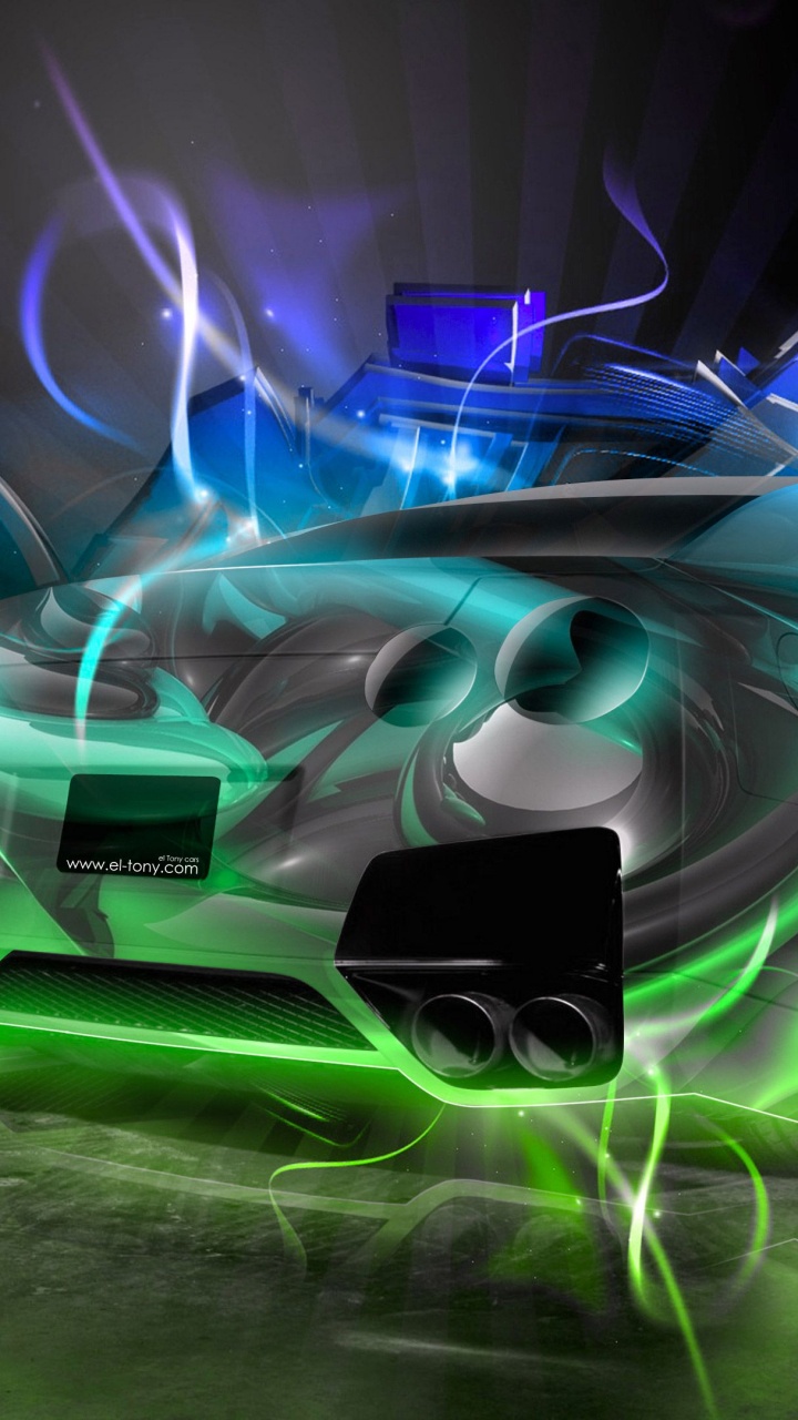 Schwarz-grüner Gamecontroller. Wallpaper in 720x1280 Resolution