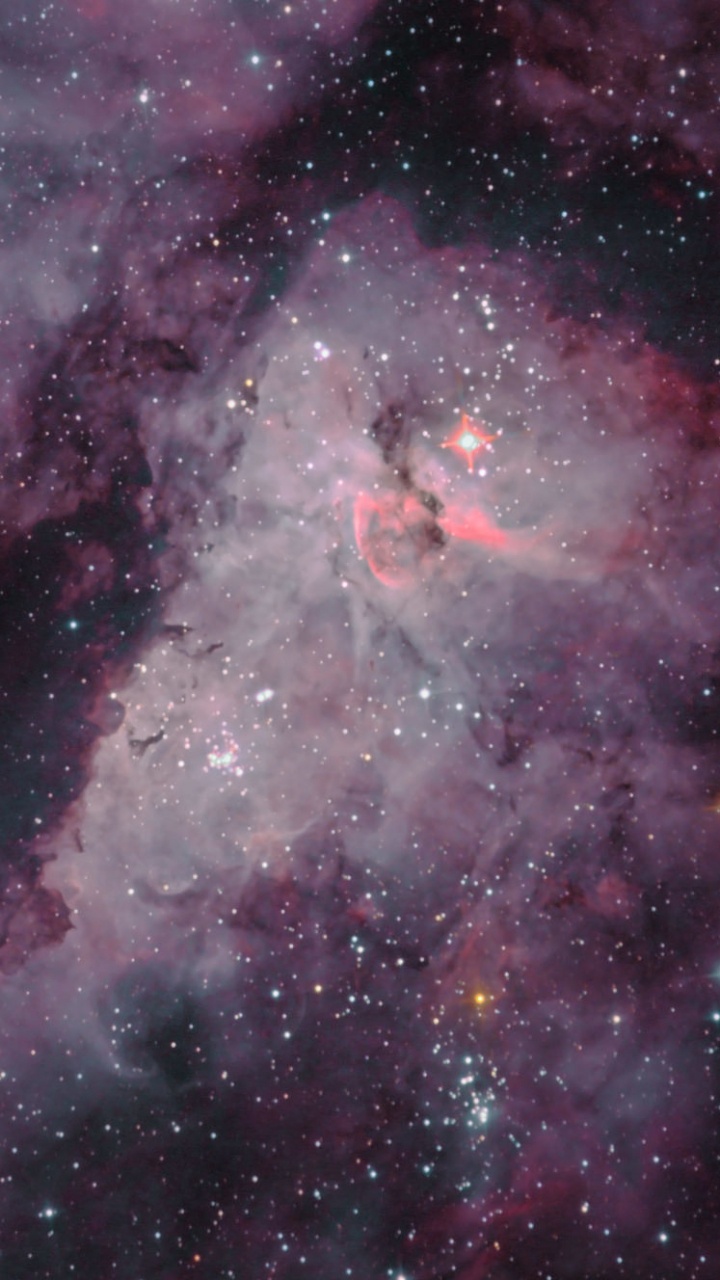 Rote Und Blaue Galaxie Abbildung. Wallpaper in 720x1280 Resolution