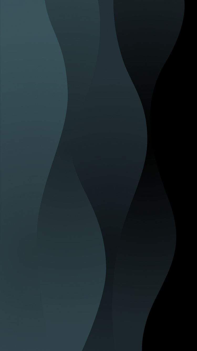 Wave, Black, Color Gradient, Graphics, Grey. Wallpaper in 750x1334 Resolution