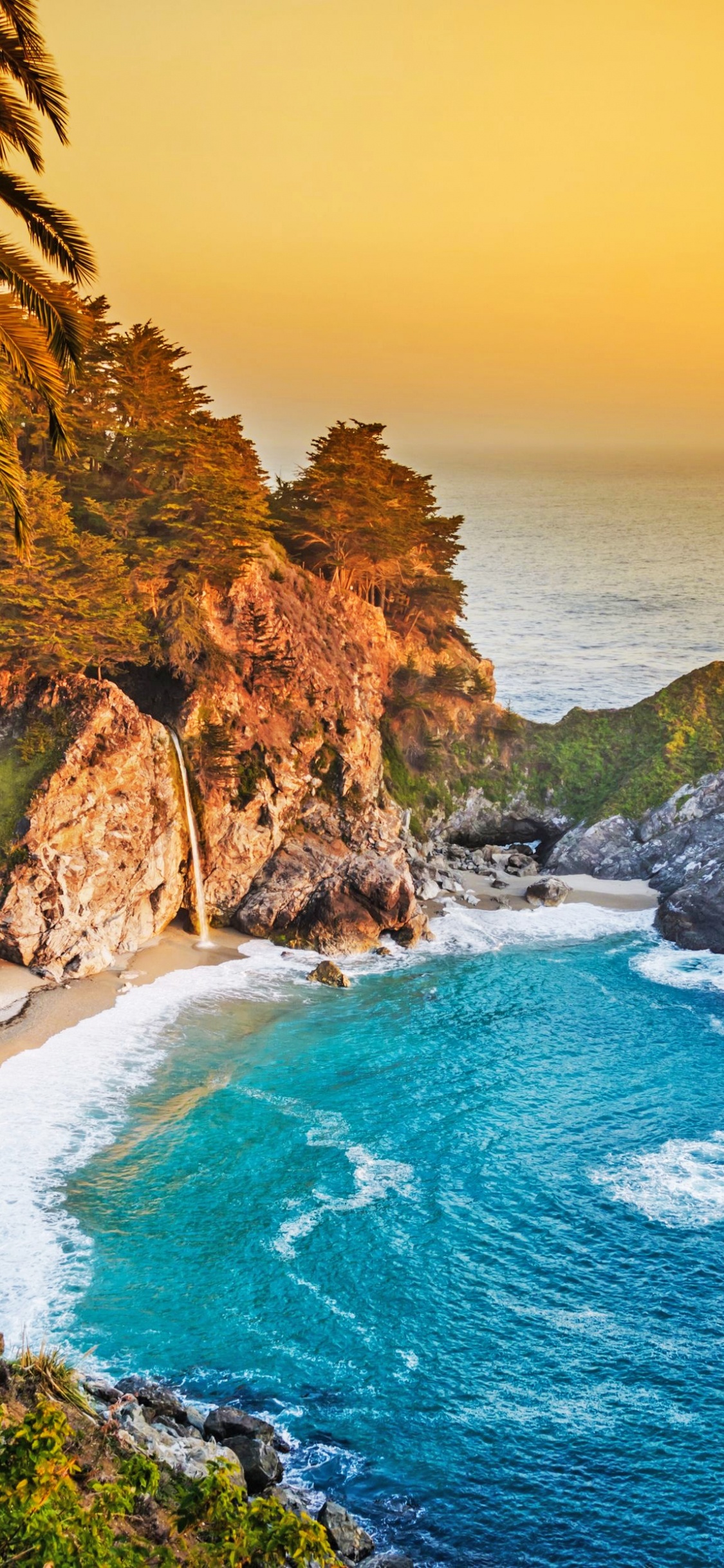 麦克威瀑布, 海岸, 大海, 岸边, 沿海和海洋地貌 壁纸 1125x2436 允许