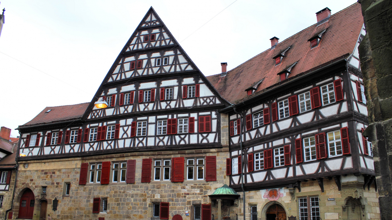 Kielmayer House, Medieval Architecture, Middle Ages, Building, Town. Wallpaper in 1366x768 Resolution