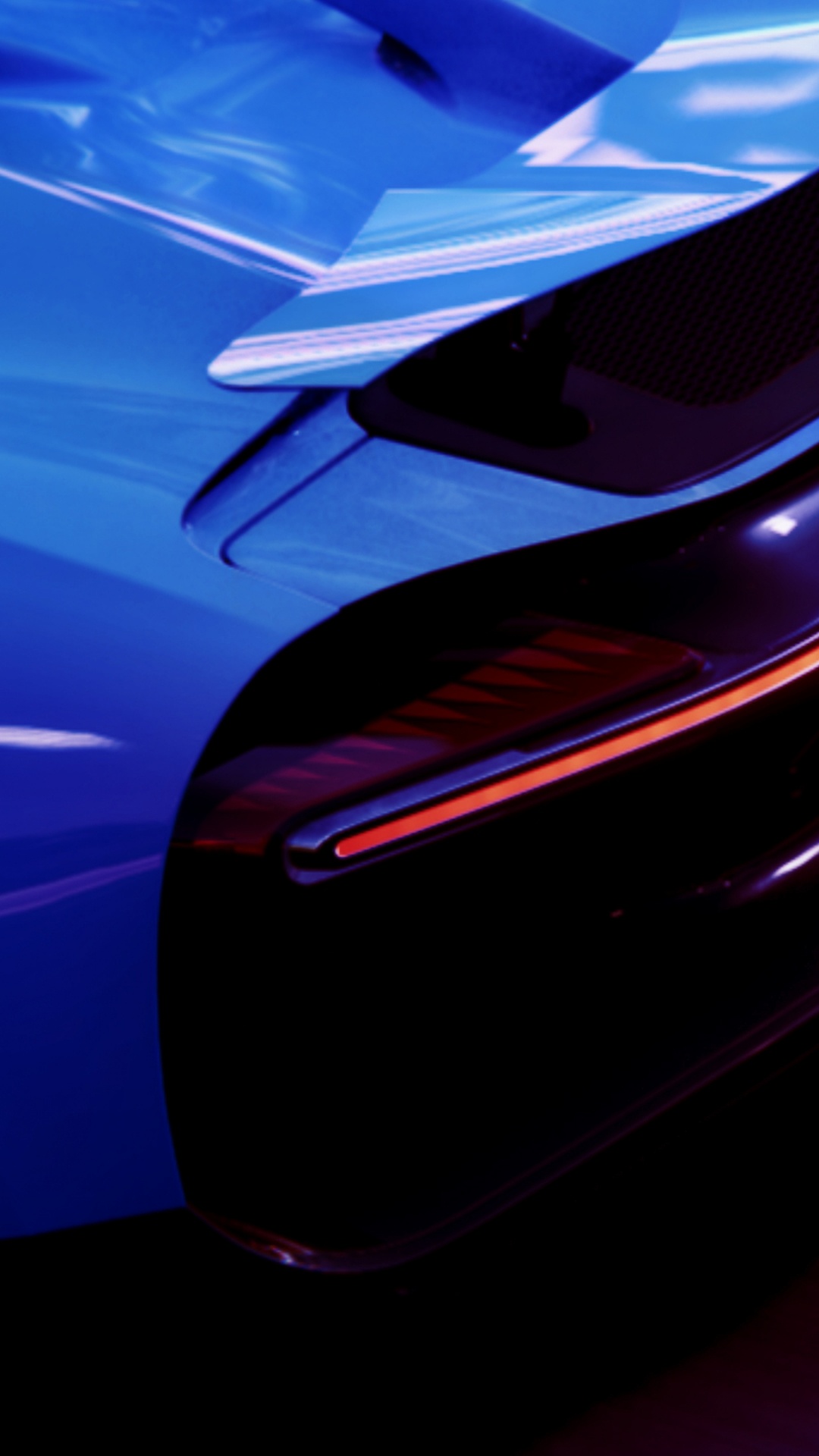 兰博基尼, 超级跑车, 布加迪, 电蓝色的, 汽车外 壁纸 1080x1920 允许