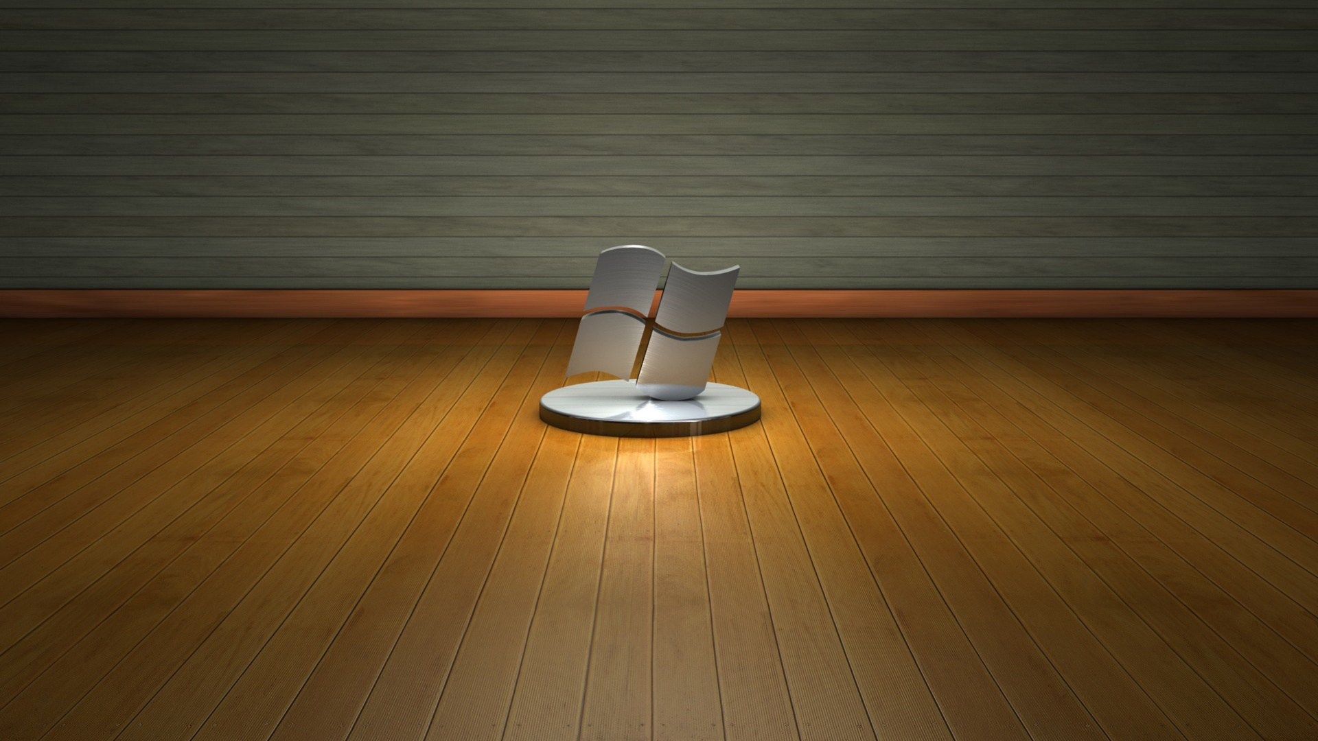 White Chair on Brown Wooden Floor. Wallpaper in 1920x1080 Resolution