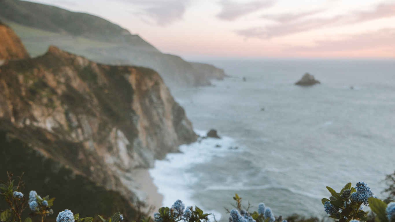 Nature, Côte, Mer, Falaise, Paysage Naturel. Wallpaper in 1366x768 Resolution