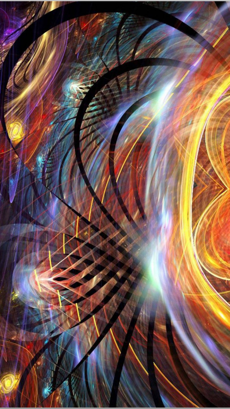 Papel Tapiz Digital de Luz Roja y Azul. Wallpaper in 750x1334 Resolution