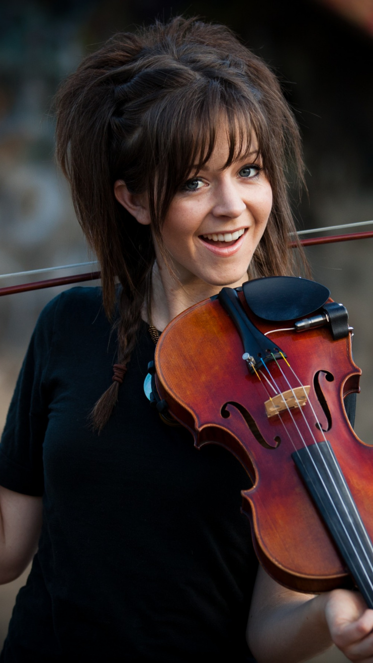 Lindsey Stirling, Violinista, Violista, Instrumento Musical, Instrumento de Cuerda. Wallpaper in 750x1334 Resolution