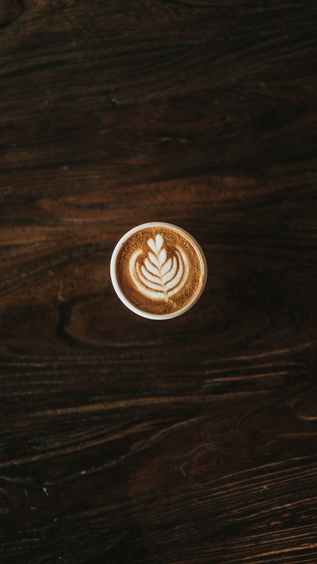 Weißes Und Braunes Rundes Ornament. Wallpaper in 1080x1920 Resolution