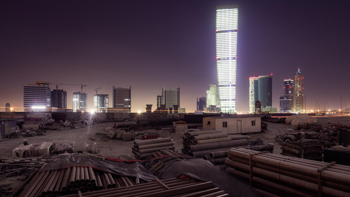 City Skyline During Night Time. Wallpaper in 1366x768 Resolution