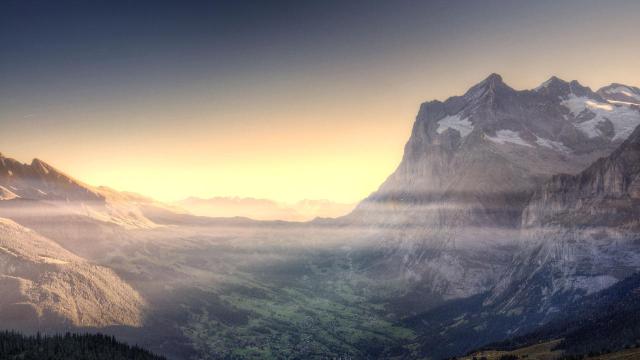 Green Mountains Under Blue Sky During Daytime. Wallpaper in 1280x720 Resolution