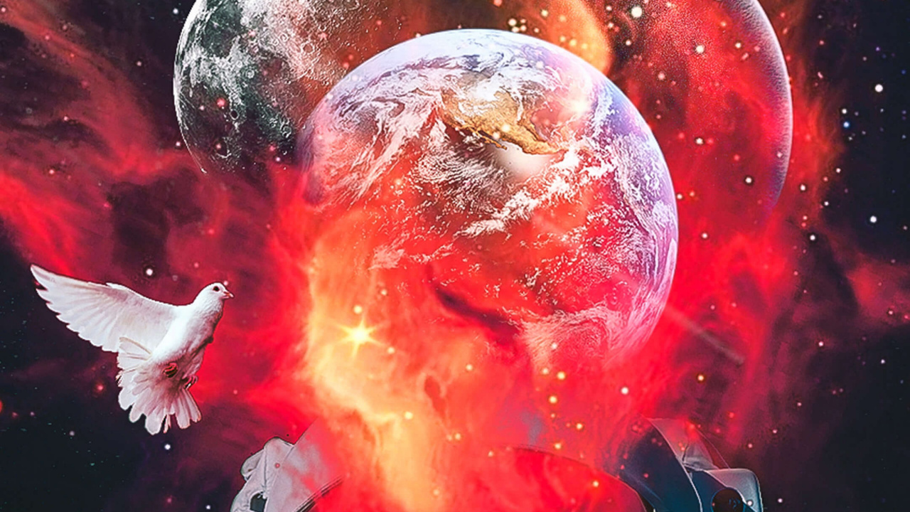 Objeto Astronómico, Arte, Rojo, Pintura, Espacio. Wallpaper in 1280x720 Resolution