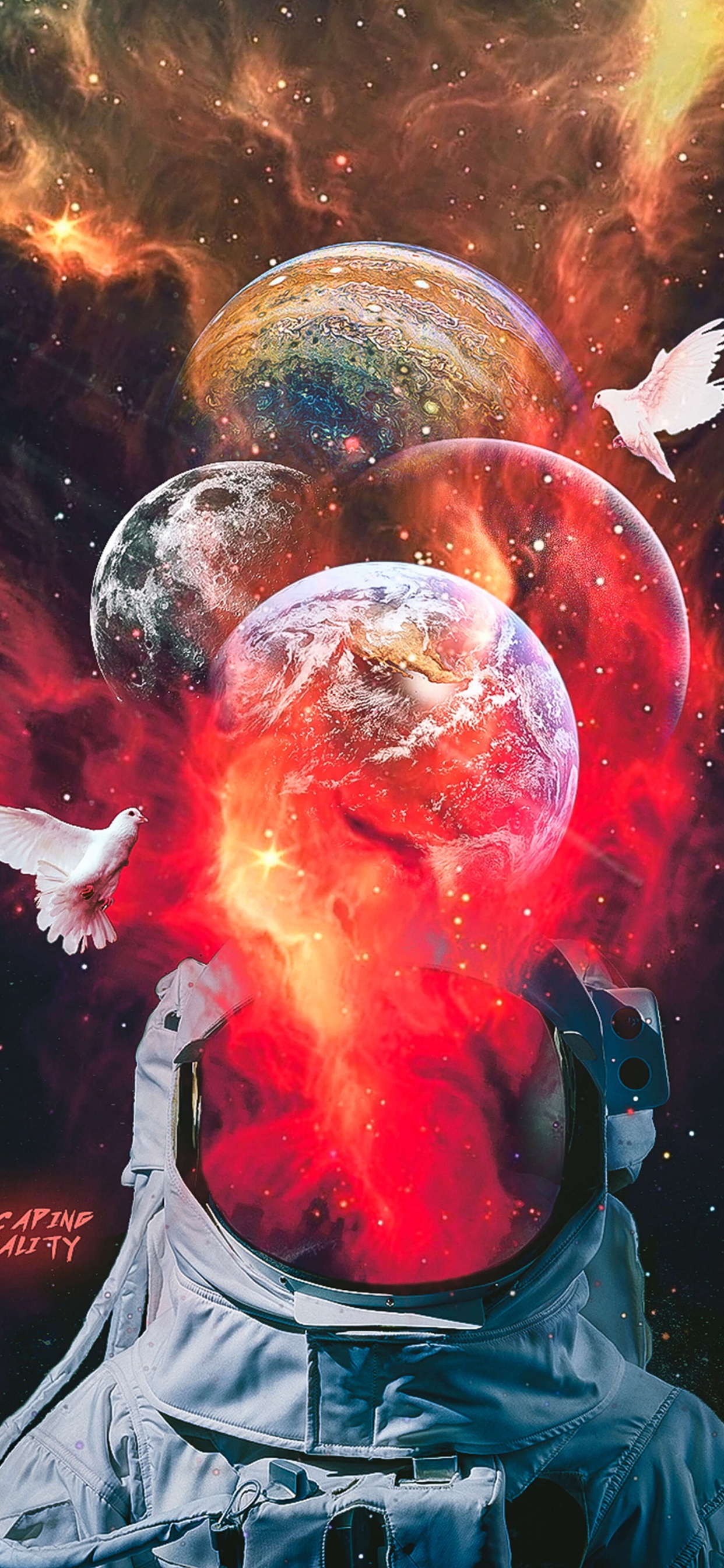 天文学对象, 艺术, 红色的, 液体, 空间 壁纸 1242x2688 允许