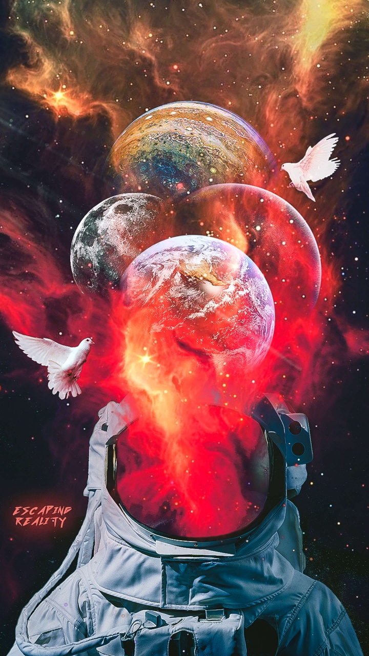 World, Astronomical Object, Art, Red, Paint. Wallpaper in 720x1280 Resolution