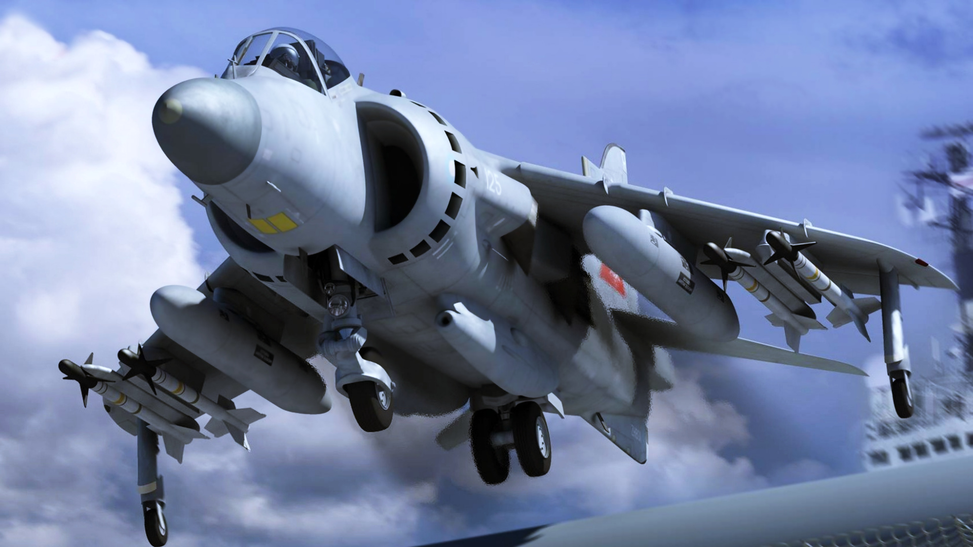 White Fighter Plane on The Sky. Wallpaper in 1920x1080 Resolution