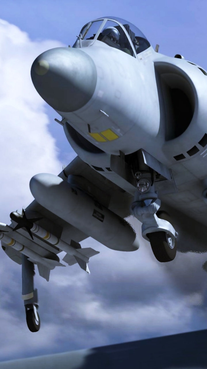 White Fighter Plane on The Sky. Wallpaper in 720x1280 Resolution