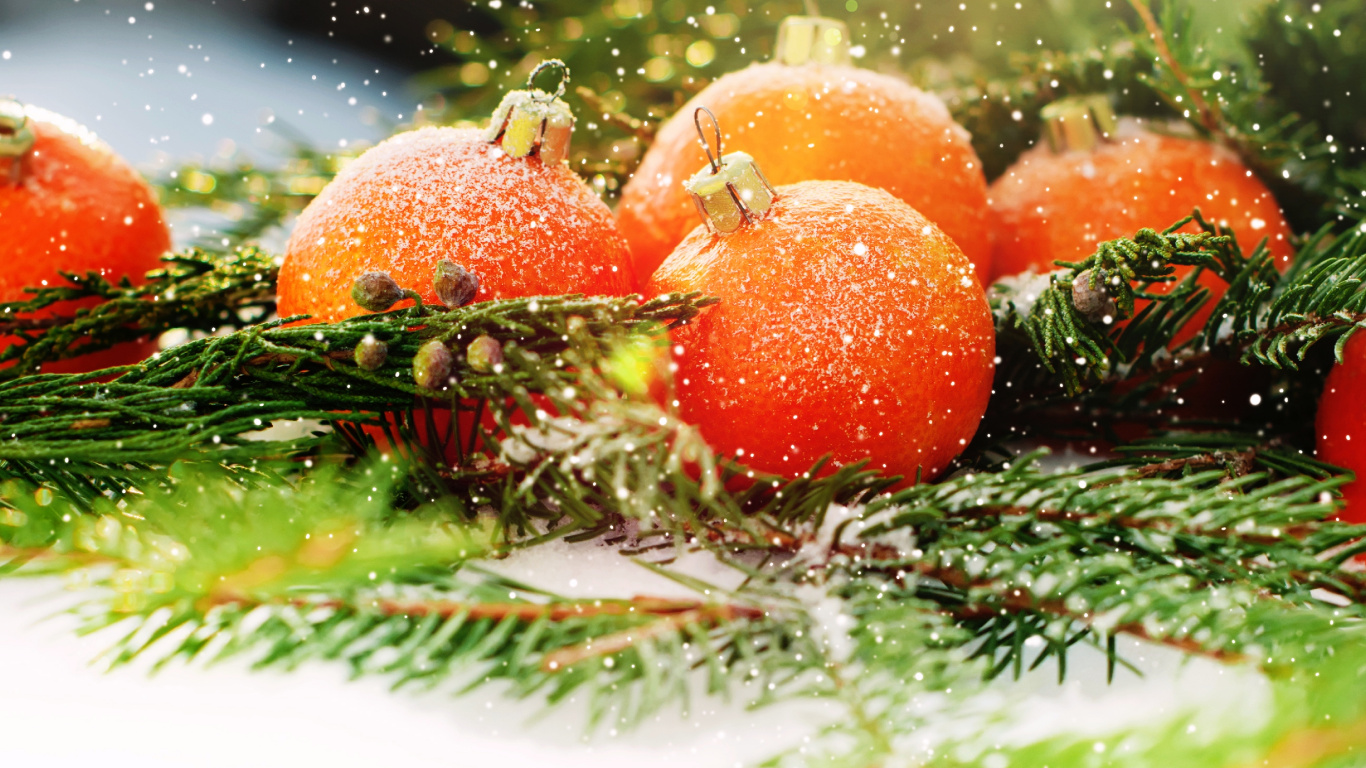 Christmas Day, New Year, Vegetarian Food, Food, Vegetable. Wallpaper in 1366x768 Resolution