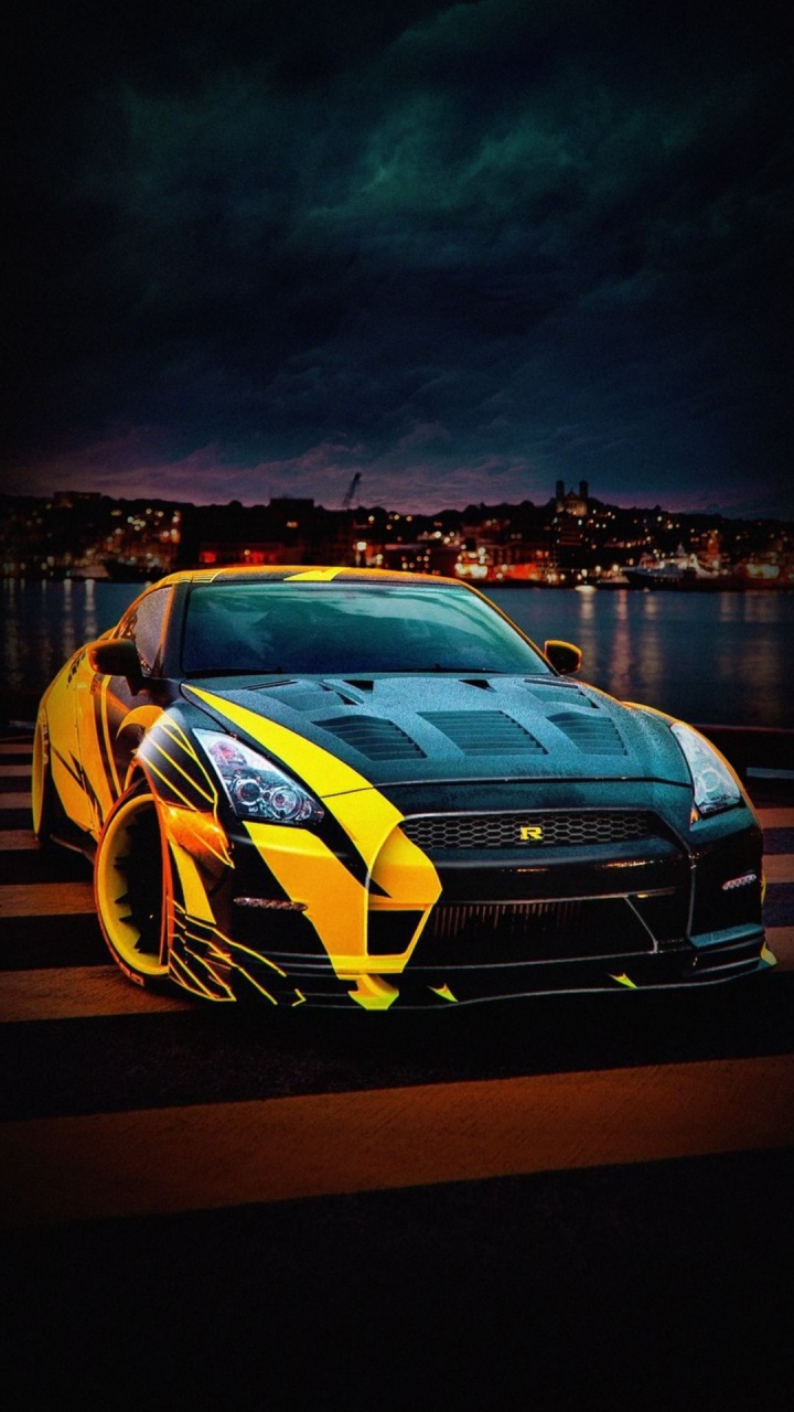 Réflexion, Nissan Skyline Gt-r, Nissan Gt-r, Roue, L'éclairage Automobile. Wallpaper in 720x1280 Resolution