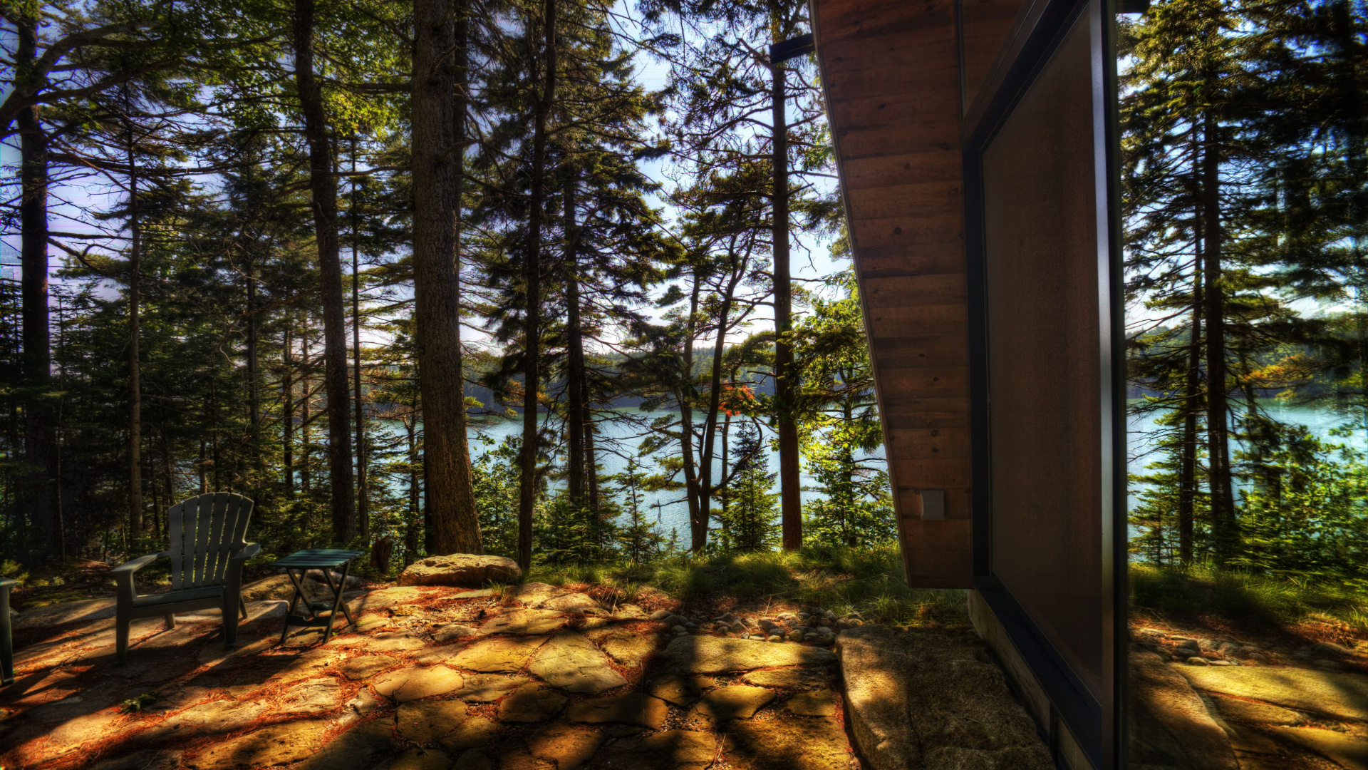 Brown Wooden House Near Green Trees During Daytime. Wallpaper in 1920x1080 Resolution