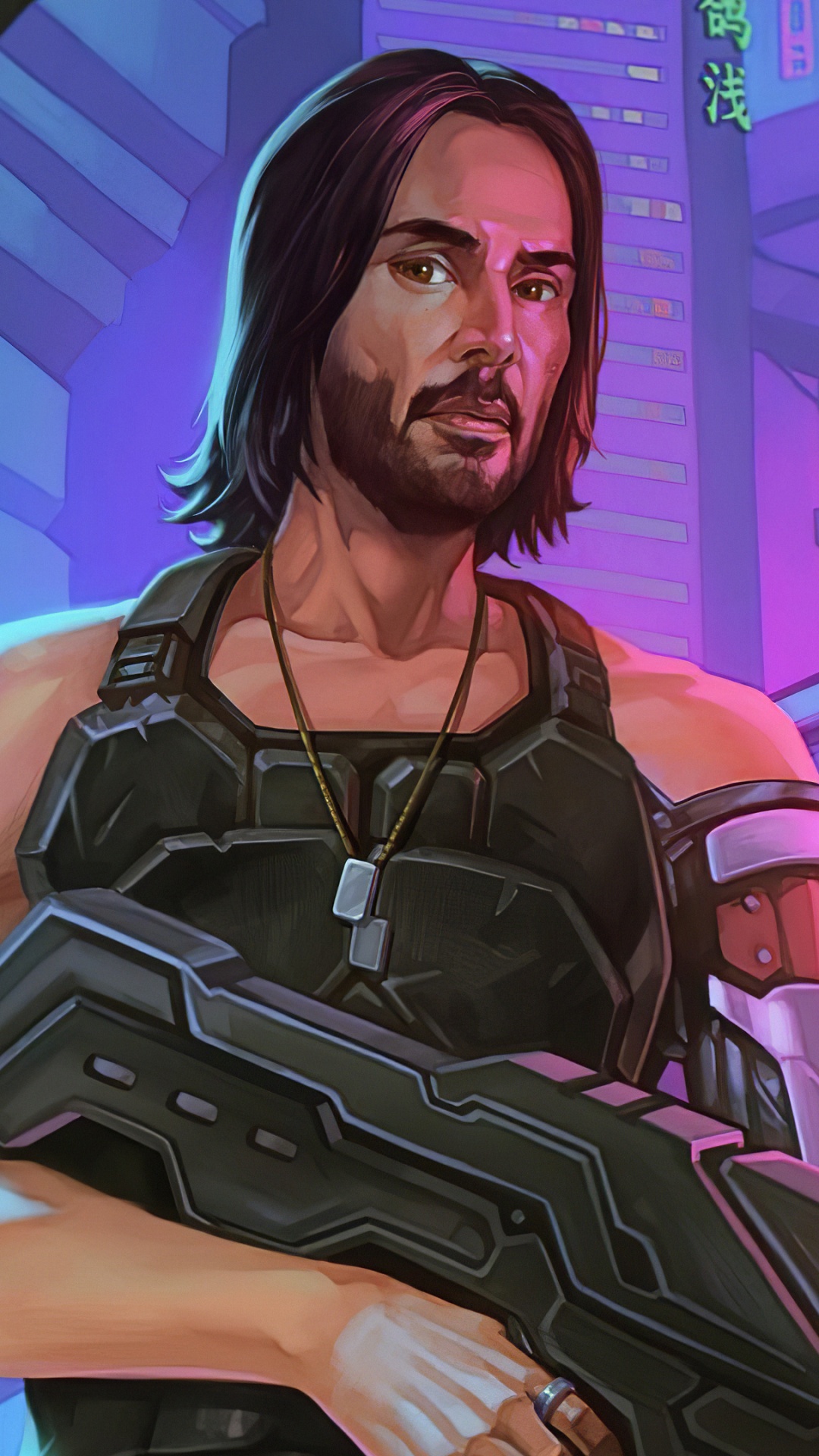 Keanu Reeves, Cyberpunk 2077, Adventure, Games, Pc-Spiel. Wallpaper in 1080x1920 Resolution