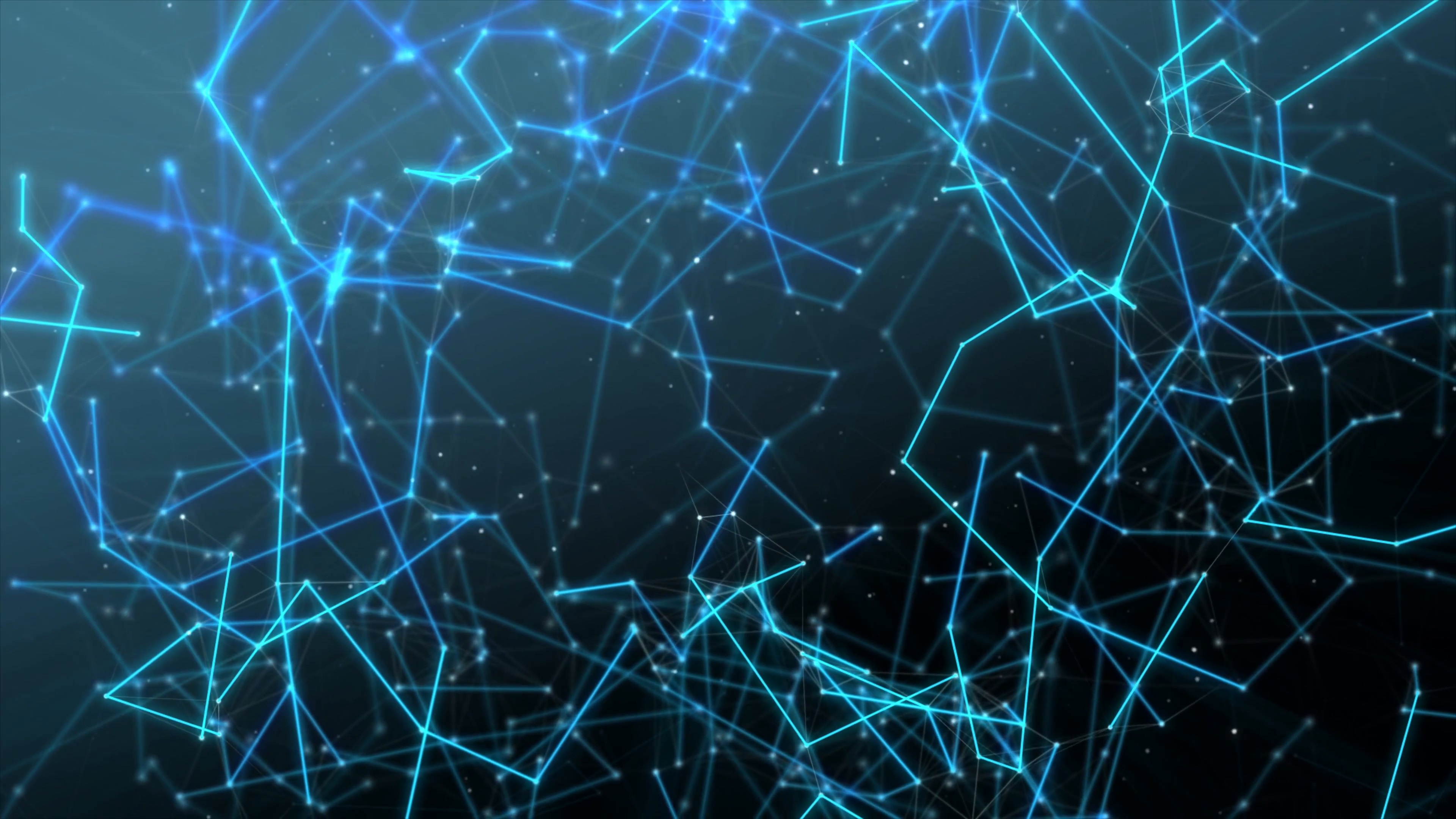 电蓝色的, 空间, 颗粒, 形状, 分形技术 壁纸 3840x2160 允许