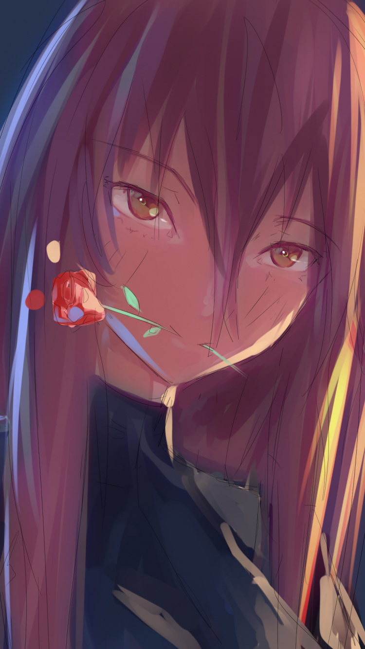 Personnage D'anime Masculin Aux Cheveux Bruns. Wallpaper in 750x1334 Resolution