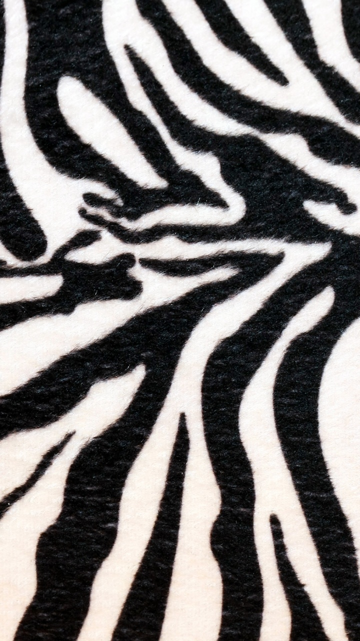 Schwarz-weißes Zebra-Textil. Wallpaper in 720x1280 Resolution